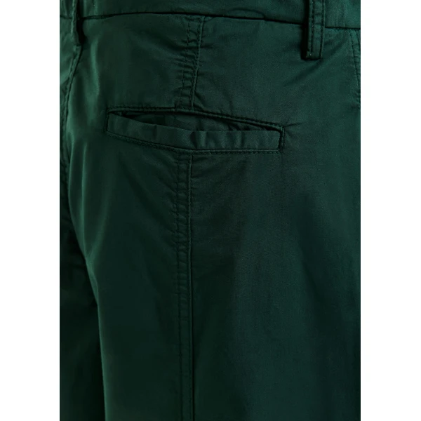 Essentiel Antwerp Khaki tapered cotton pants with twisted seams, view 6