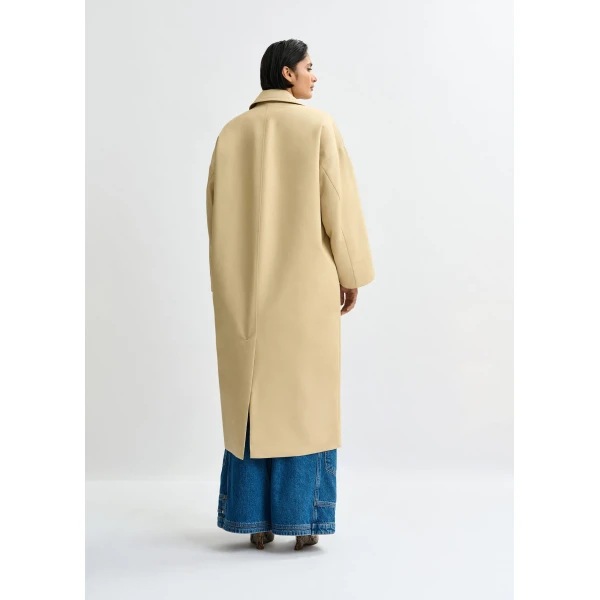 Essentiel Antwerp Light beige oversized trenchcoat Coat, view 4