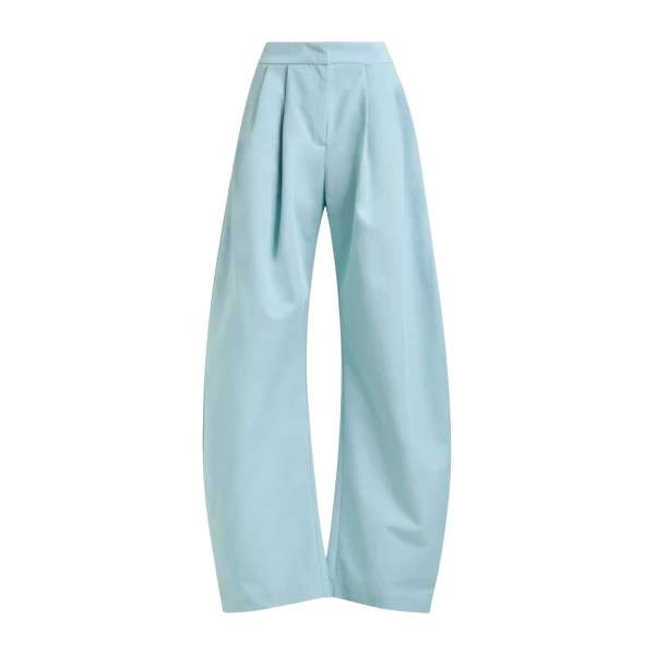 Essentiel Antwerp Light blue barrel-leg pants with pleated waist