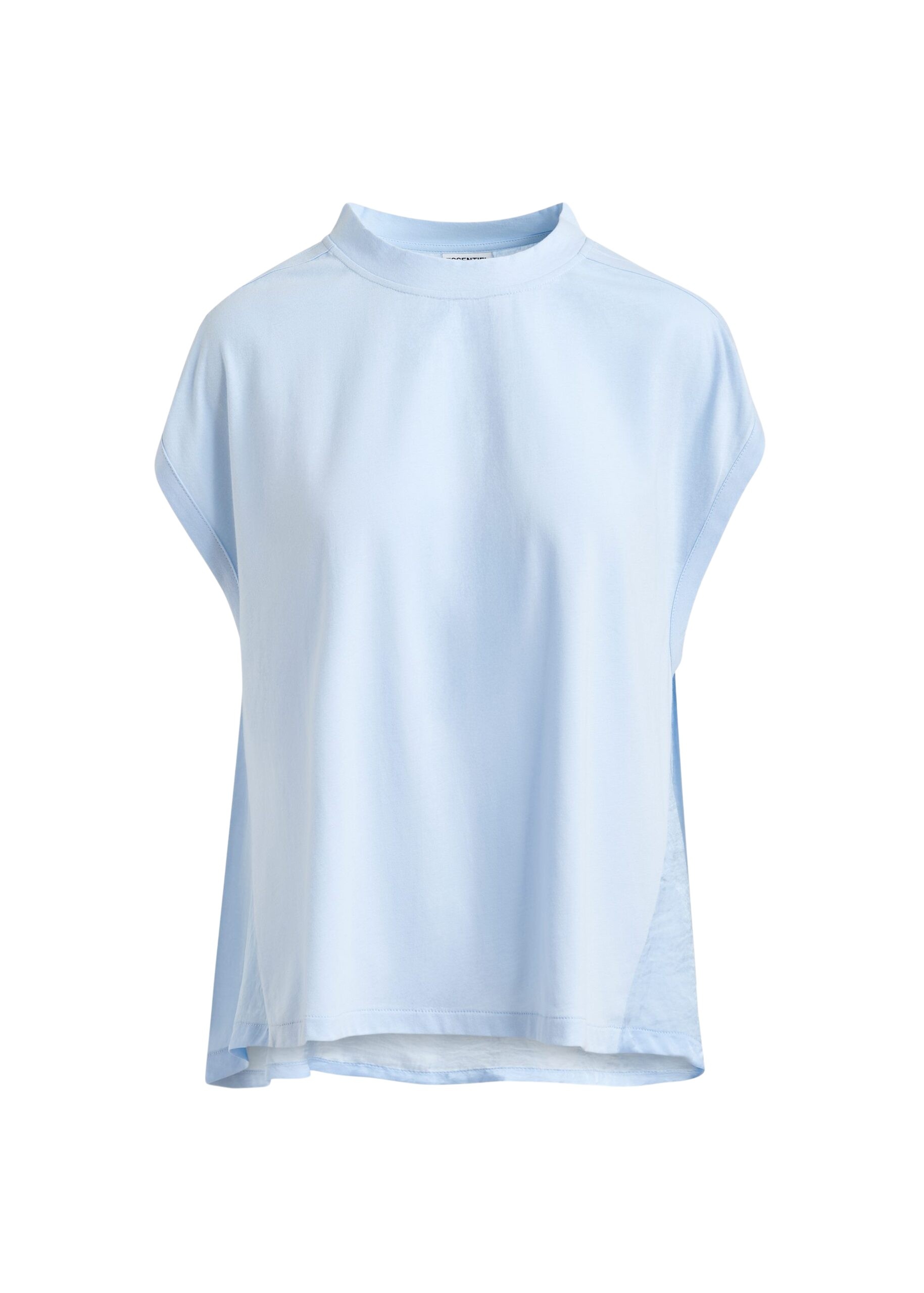 Light blue cap-sleeve organic cotton T-shirt