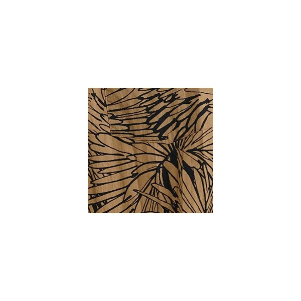 Essentiel Antwerp Light brown and black sleeveless shirt with padded shoulders, view 2