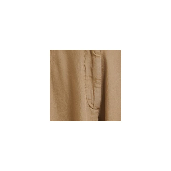 Essentiel Antwerp Light brown organic cotton wide-leg pants, view 2