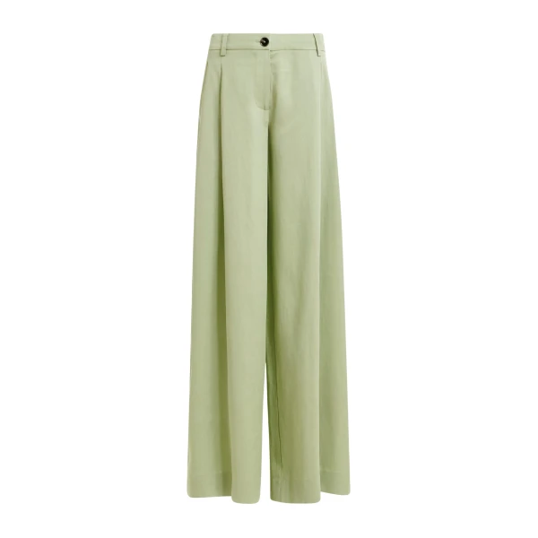 Essentiel Antwerp Light green wide-leg tailored pants