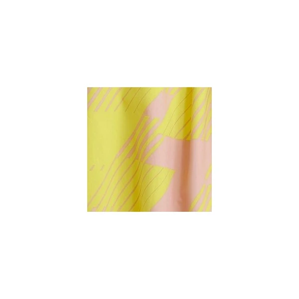 Essentiel Antwerp Light pink and yellow asymmetric top with neck tie ribbon, view 2