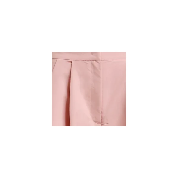 Essentiel Antwerp Light pink barrel-leg pants with pleated waist, view 2