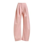 Essentiel Antwerp Light pink barrel-leg pants with pleated waist