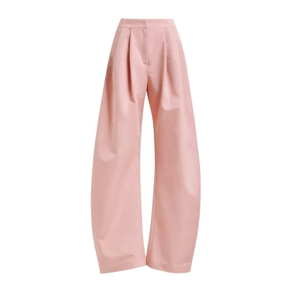 Essentiel Antwerp Light pink barrel-leg pants with pleated waist