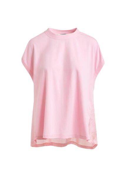 Light pink cap-sleeve organic cotton T-shirt