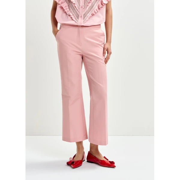 Essentiel Antwerp Light pink cropped flared pants, view 4