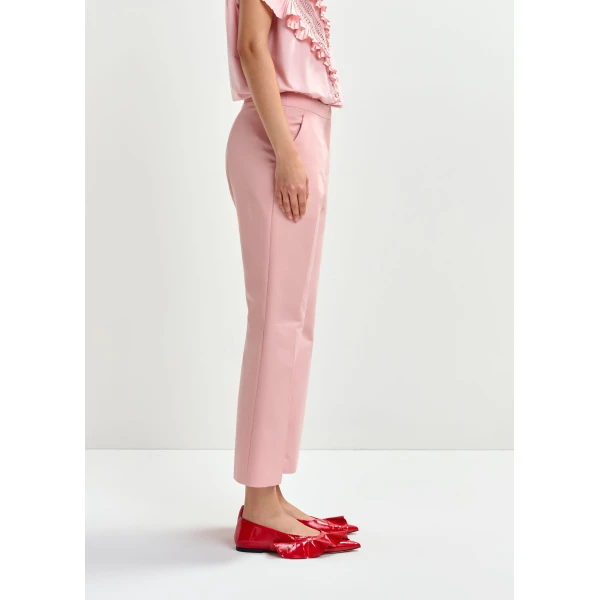 Essentiel Antwerp Light pink cropped flared pants, view 5