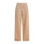 Essentiel Antwerp Light pink organic cotton-blend pants