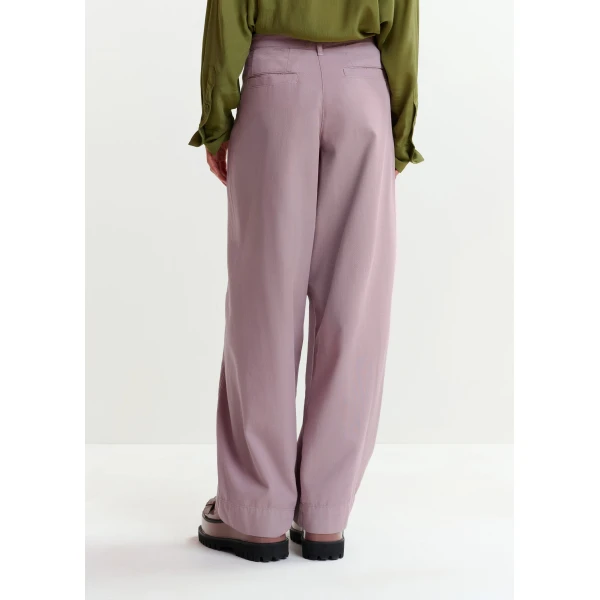 Essentiel Antwerp Light purple organic cotton wide-leg pants, view 6