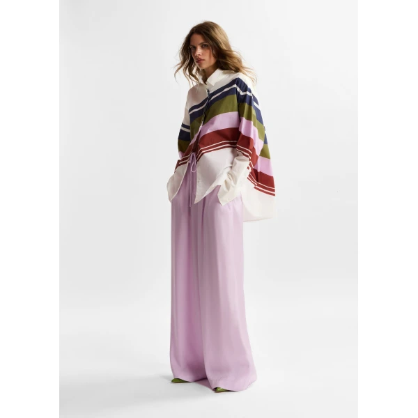 Essentiel Antwerp Lilac relaxed-fit pants with drawstring, view 6