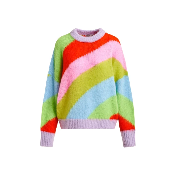 Essentiel Antwerp Multicolor intarsia knit striped sweater
