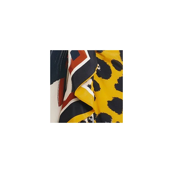 Essentiel Antwerp Multicolor printed draped midi skirt, view 2