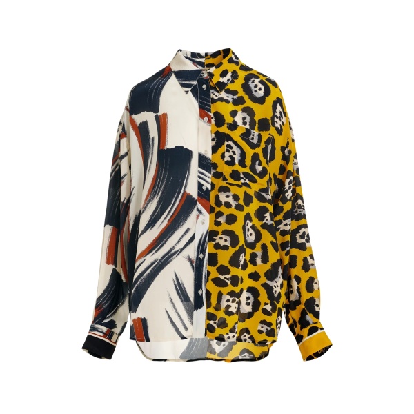 Multicolor shirt with two prints