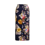 Essentiel Antwerp Navy and multicolor dual floral print maxi skirt
