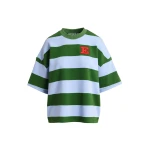 Essentiel Antwerp Navy, blue and green striped cotton-blend sweatshirt Top