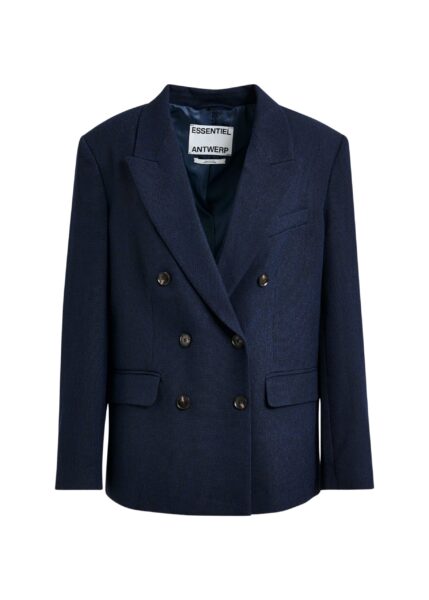 Navy double-breasted blazer