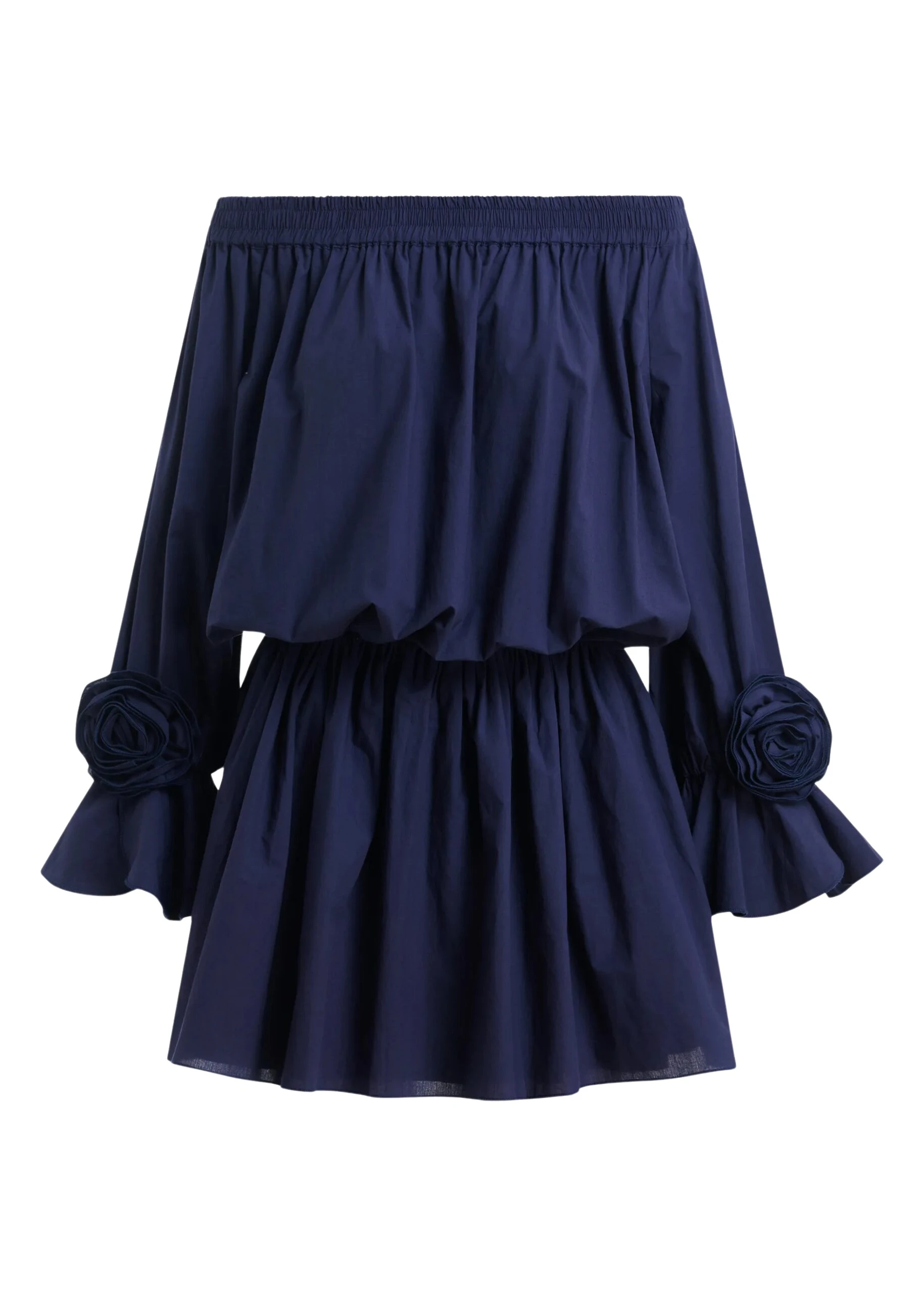 Essentiel-Antwerp-Navy-strapless-cotton-mini-dress-with-rosette-details-scaled55474_nobg Essentiel Antwerp Navy strapless cotton mini dress with rosette details