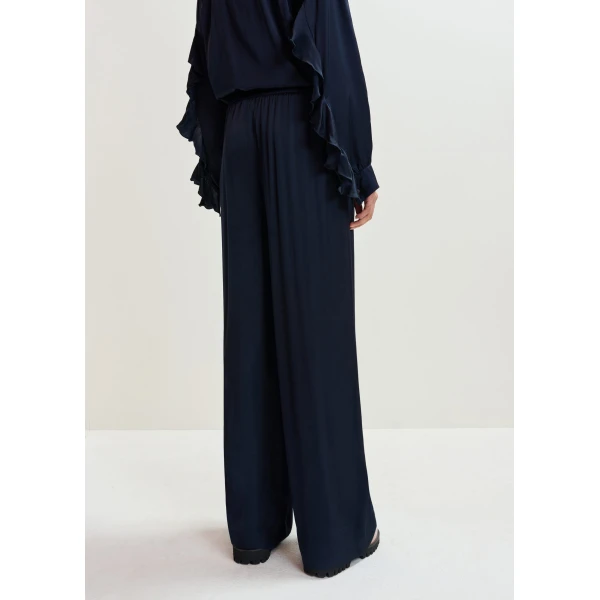 Essentiel Antwerp Navy wide-leg pants, view 5