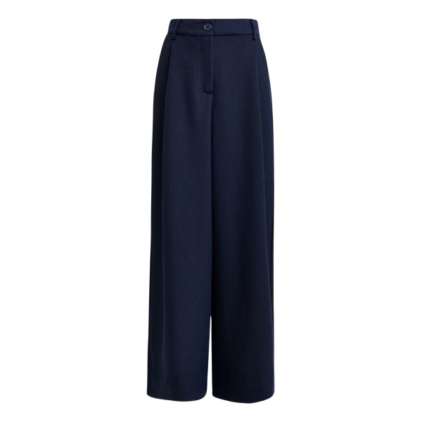 Navy wide-leg pants