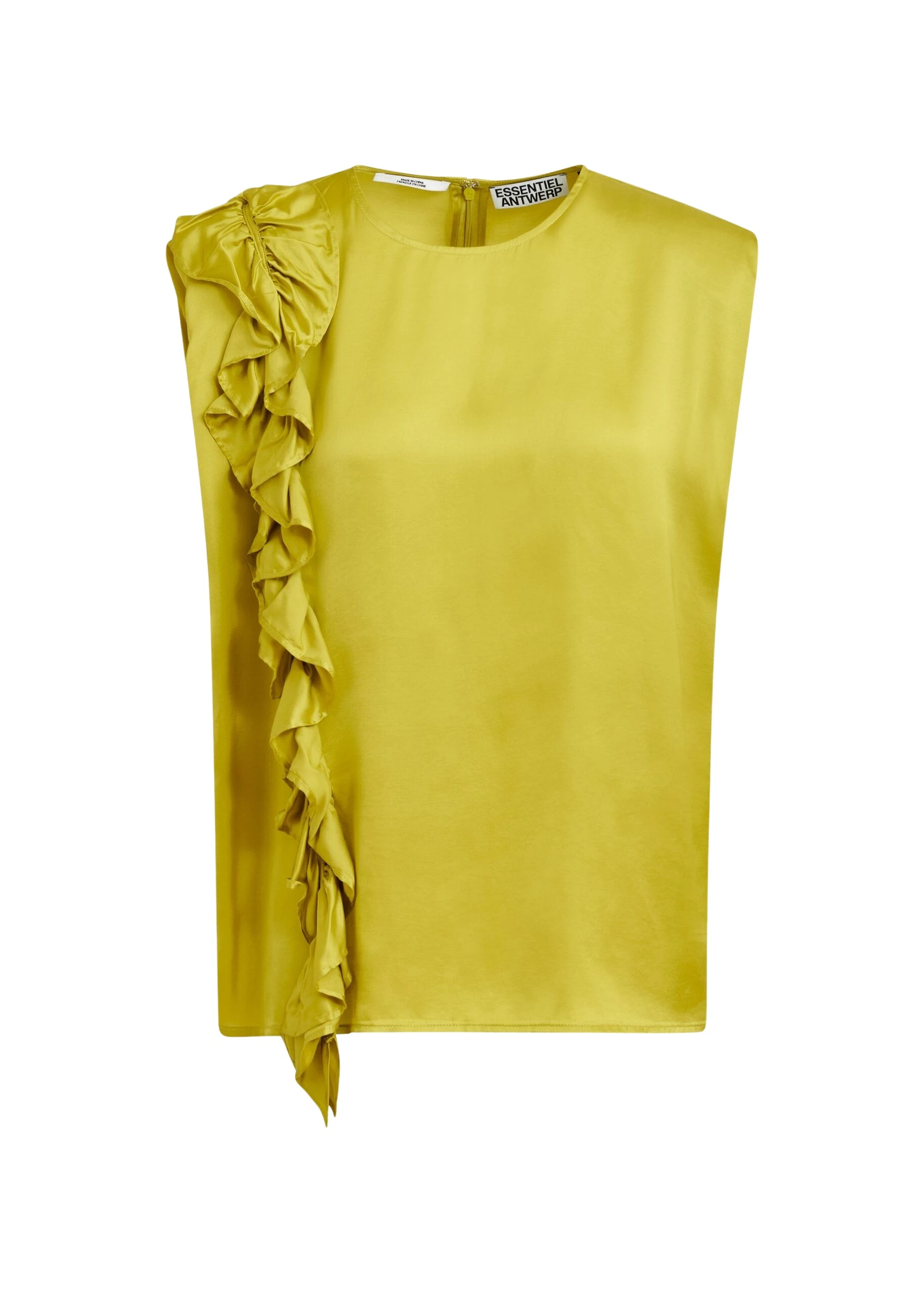 Essentiel-Antwerp-Ochre-sleeveless-top-with-ruffle-detail-scaled90905_nobg Essentiel Antwerp Ochre sleeveless top with ruffle detail
