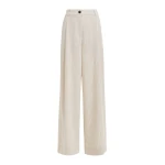 Essentiel Antwerp Off-white and black striped wide-leg pants