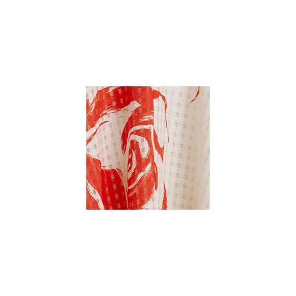 Essentiel Antwerp Off-white and red pleated midi skirt with flowers, view 2
