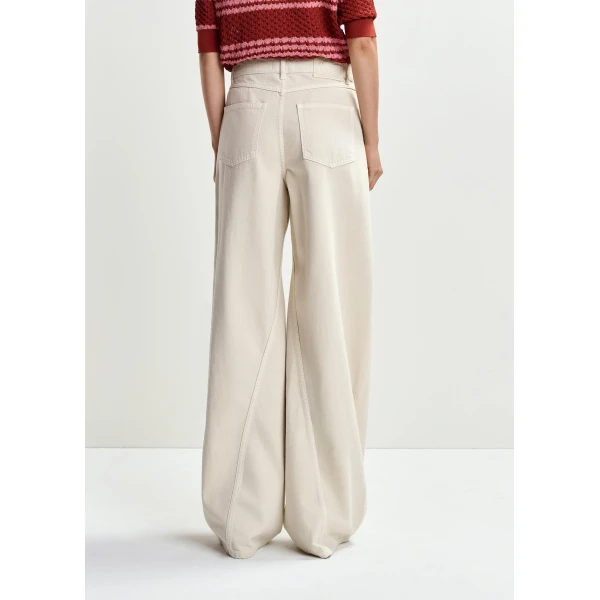 Essentiel Antwerp Off-white barrel-leg jeans, view 6