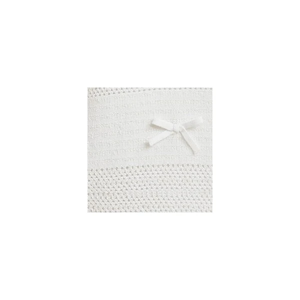 Essentiel Antwerp Off-white bow-embellished knit polo, view 2