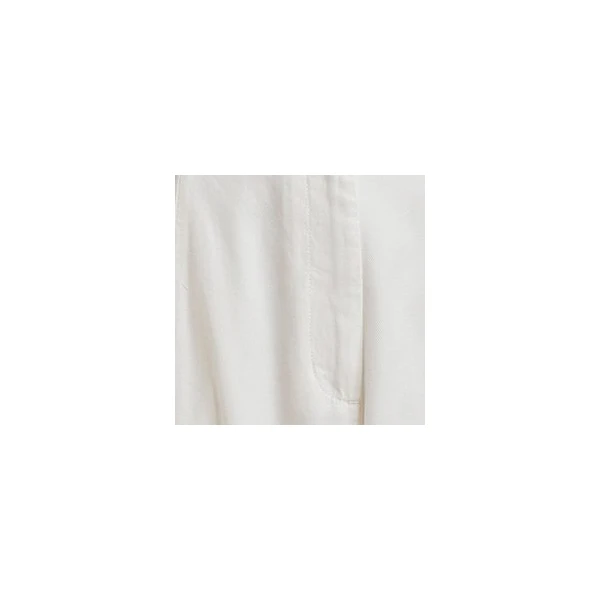 Essentiel Antwerp Off-white organic cotton wide-leg pants, view 2