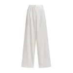 Essentiel Antwerp Off-white organic cotton wide-leg pants