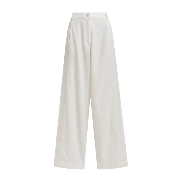 Essentiel Antwerp Off-white organic cotton wide-leg pants