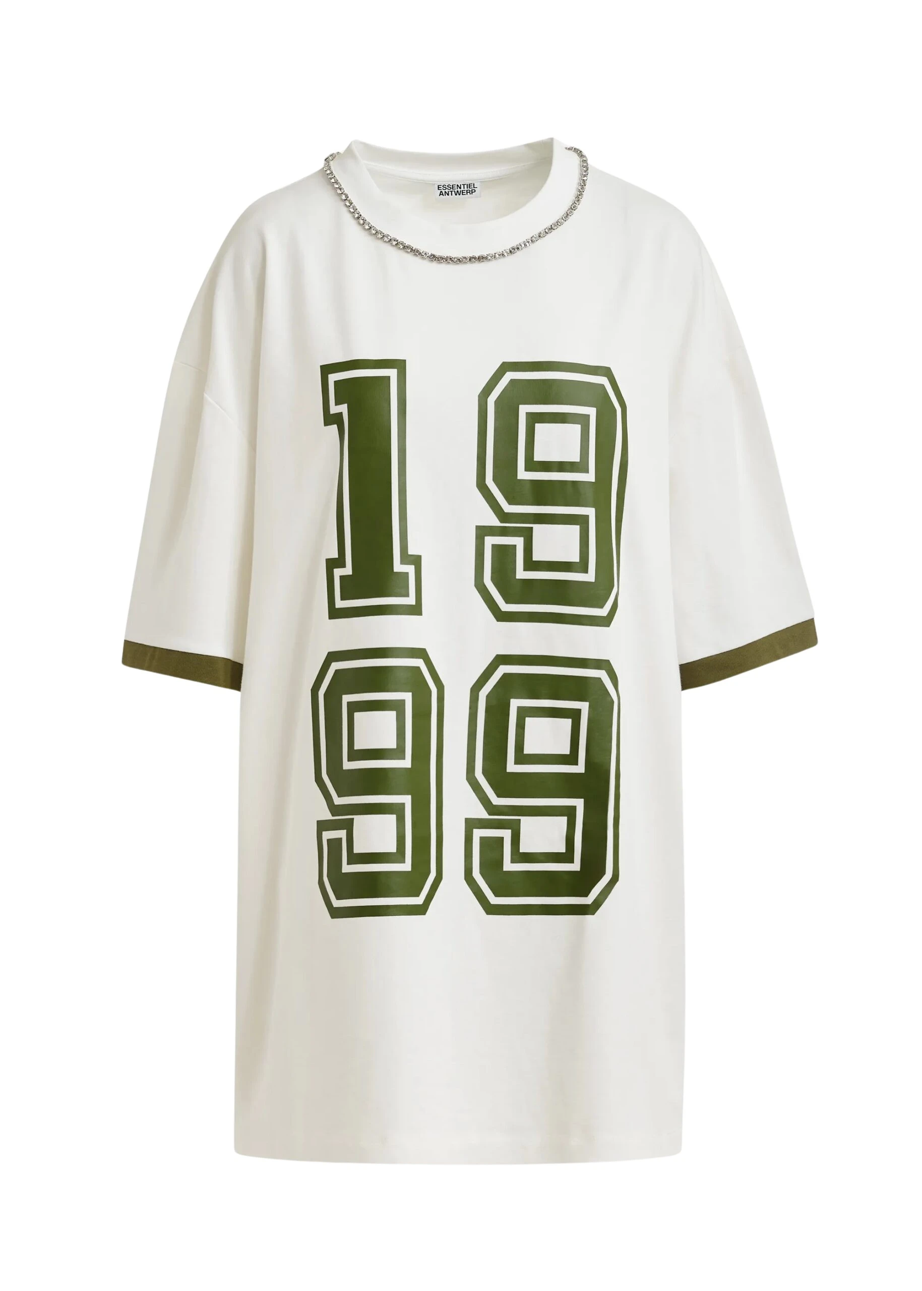 Essentiel-Antwerp-Off-white-oversized-cotton-T-shirt-with-rhinestone-embellished-neckline-and-green-numeric-print-scaled97762_nobg Essentiel Antwerp Off-white oversized cotton T-shirt with rhinestone embellished neckline and green numeric print Dress