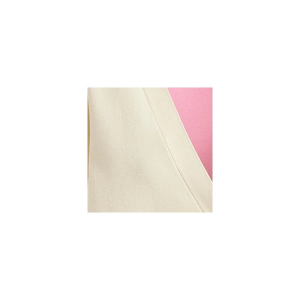 Essentiel Antwerp Off-white, pink and yellow colorblock fine-knit cardigan, view 2