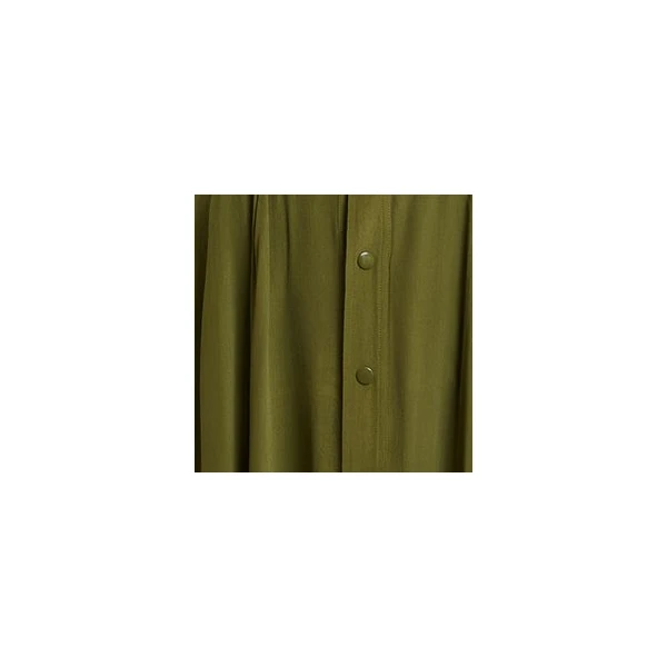 Essentiel Antwerp Olive green oversized playsuit with overlay maxi skirt, view 2