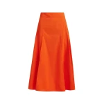 Essentiel Antwerp Orange a-line midi skirt