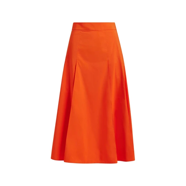 Essentiel Antwerp Orange a-line midi skirt