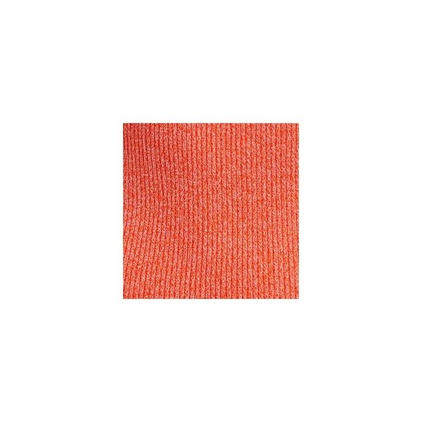 Essentiel Antwerp Orange cotton-blend ribbed polo with rhinestone-encrusted buttons Top, view 2