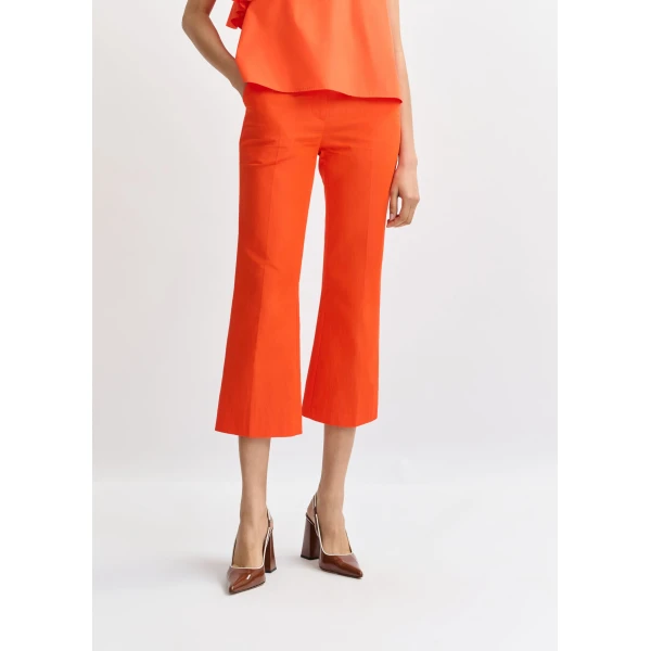 Essentiel Antwerp Orange cropped flared pants, view 4
