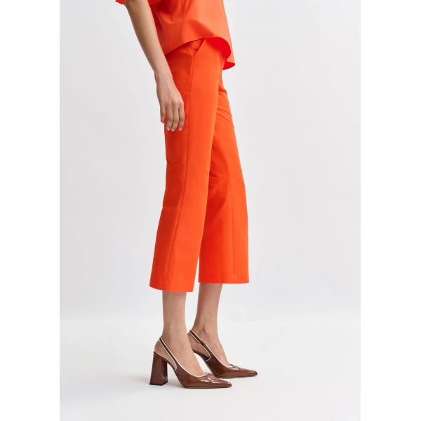 Essentiel Antwerp Orange cropped flared pants, view 5