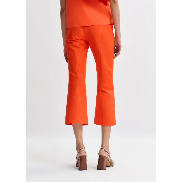 Essentiel Antwerp Orange cropped flared pants, view 6