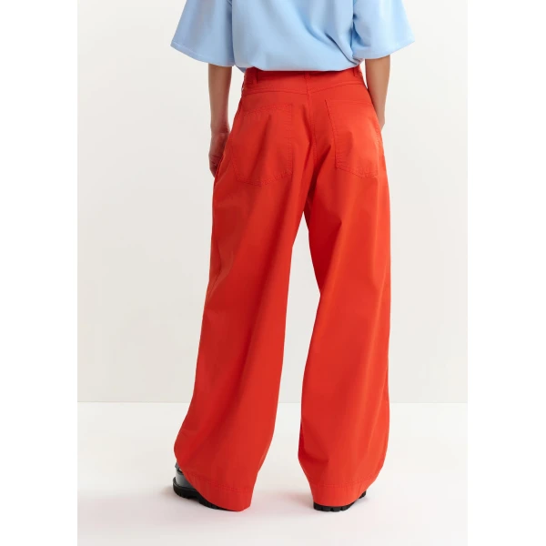 Essentiel Antwerp Orange pleated wide-leg pants, view 6
