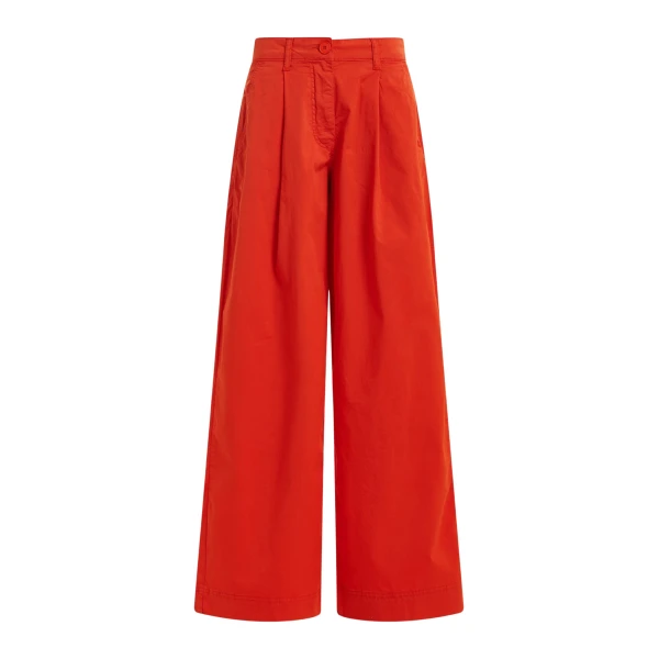 Essentiel Antwerp Orange pleated wide-leg pants