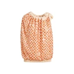 Essentiel Antwerp Orange sequin-embellished asymmetric top with neck-tie ribbon