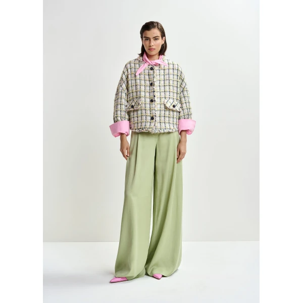 Essentiel Antwerp Oversized bouclé jacket with trim detailing, view 6