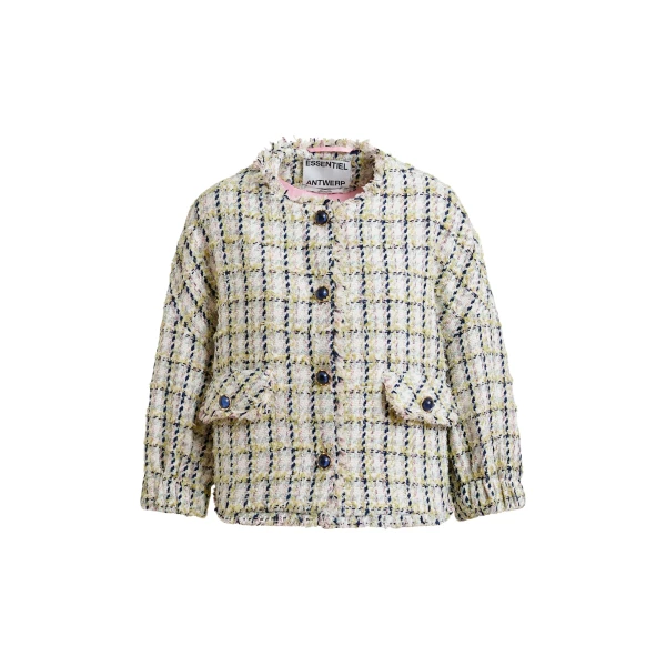 Essentiel Antwerp Oversized bouclé jacket with trim detailing