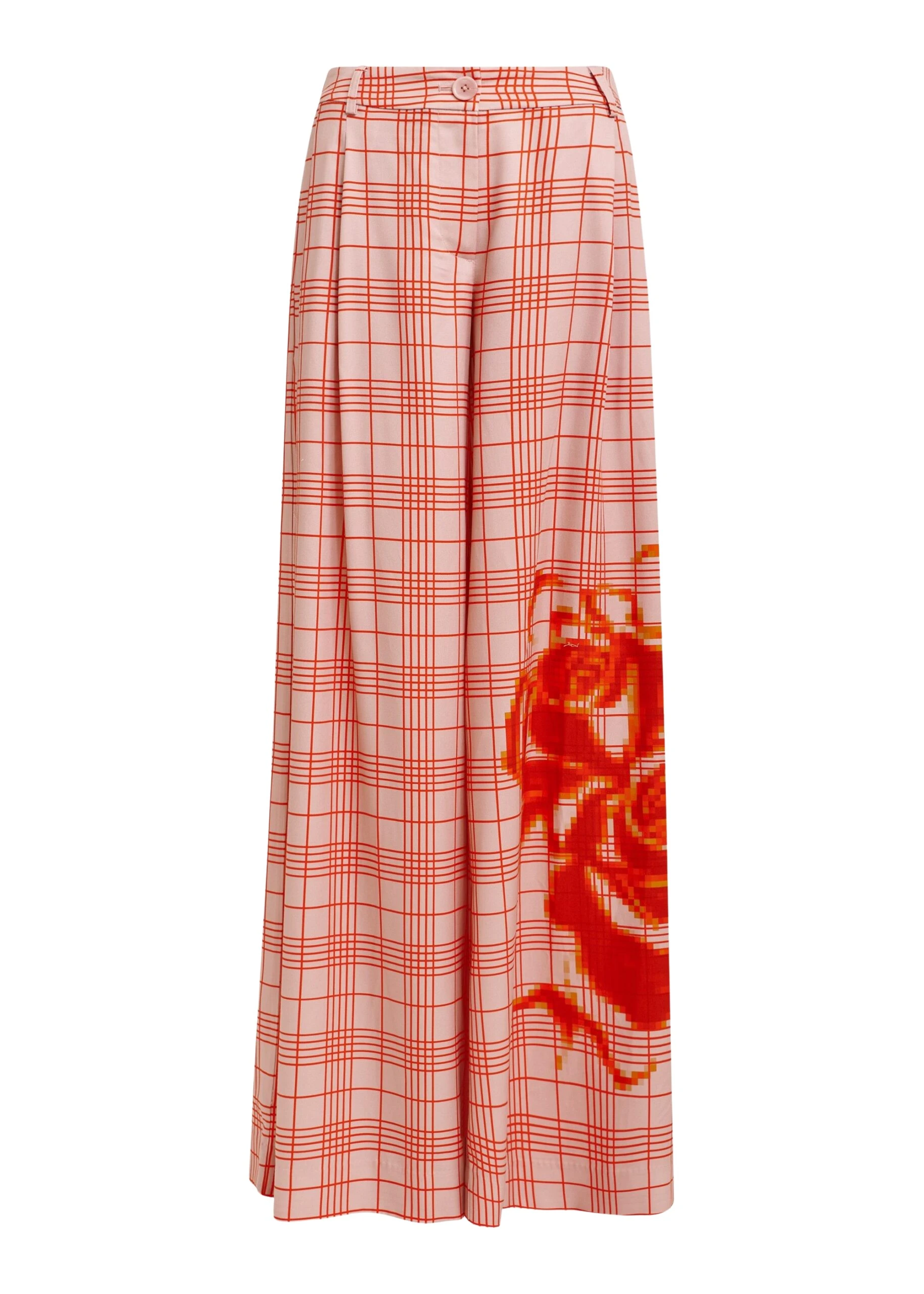 Essentiel-Antwerp-Pink-and-red-checked-wide-leg-pants-with-placed-print-scaled68580_nobg Essentiel Antwerp Pink and red checked wide-leg pants with placed print