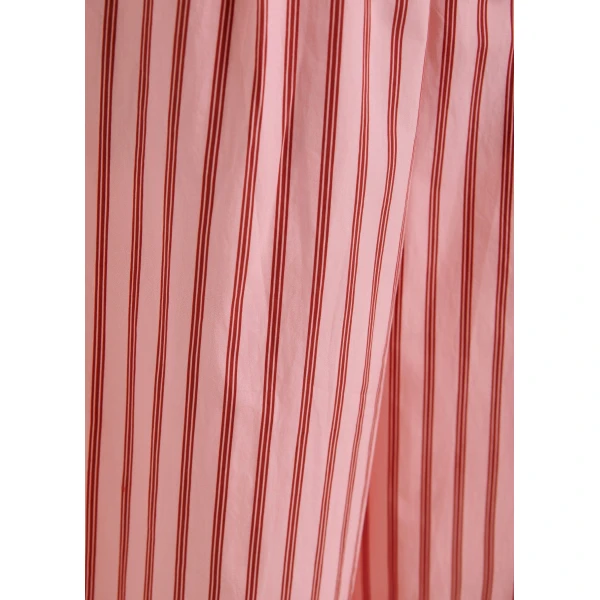 Essentiel Antwerp Pink and red striped cotton wide-leg pants, view 6